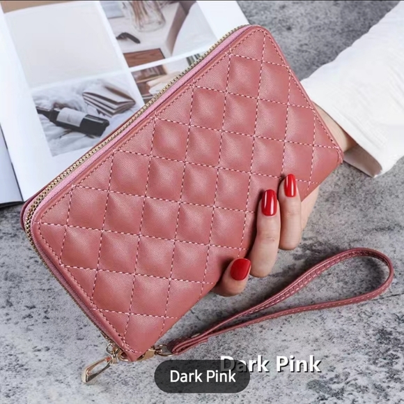 Dark Pink women's wallet  Faux leather - Picture 1 of 3